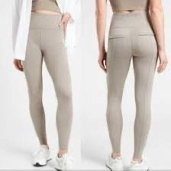 Athleta Delancey Tights Herringbone Pants Womens Size Small EUC - Picture 1 of 6